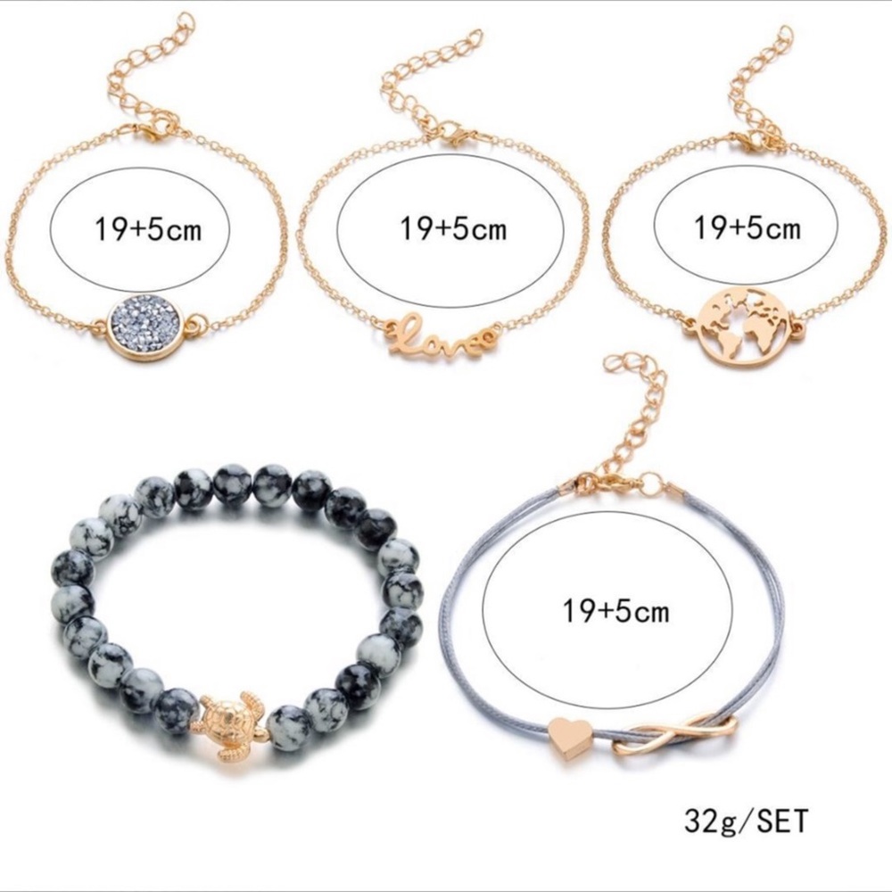 5 pc. Boho bracelet set - Picture 3 of 5